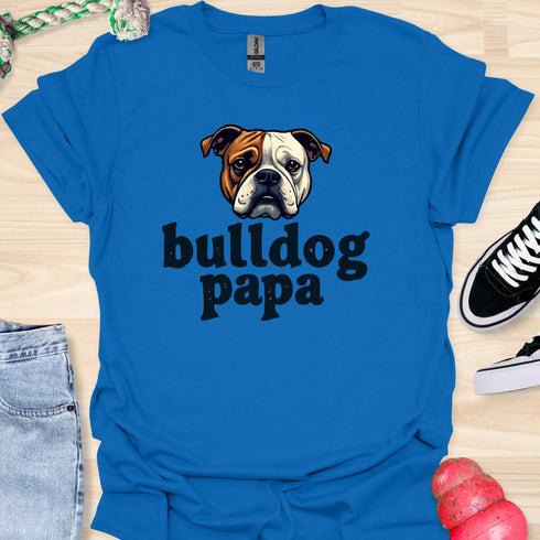 Bulldog Papa - V4 - Bold Graphic T-Shirt